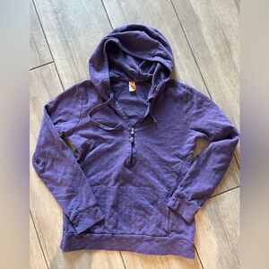 Lucy purple women’s half- zip sweater- small